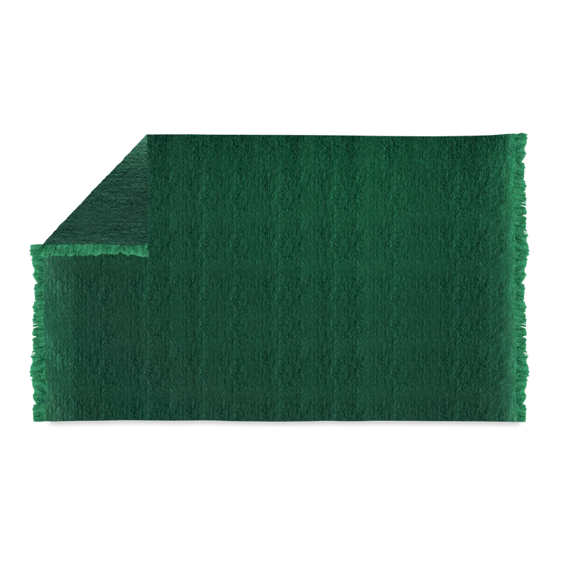 Coperta in mohair tinta unita Verde