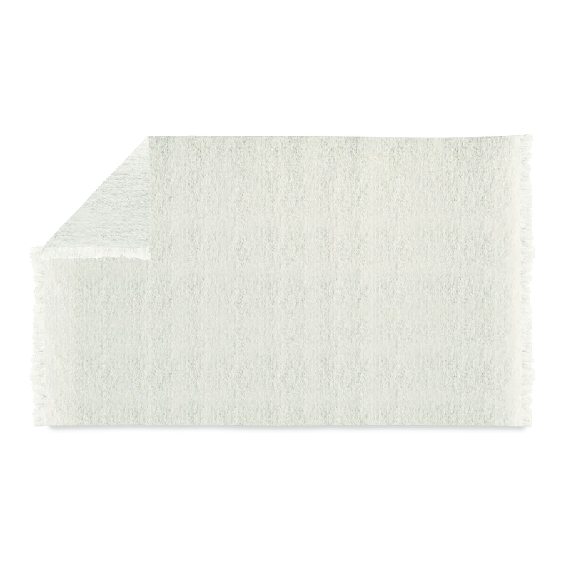 Coperta in mohair tinta unita Bianca
