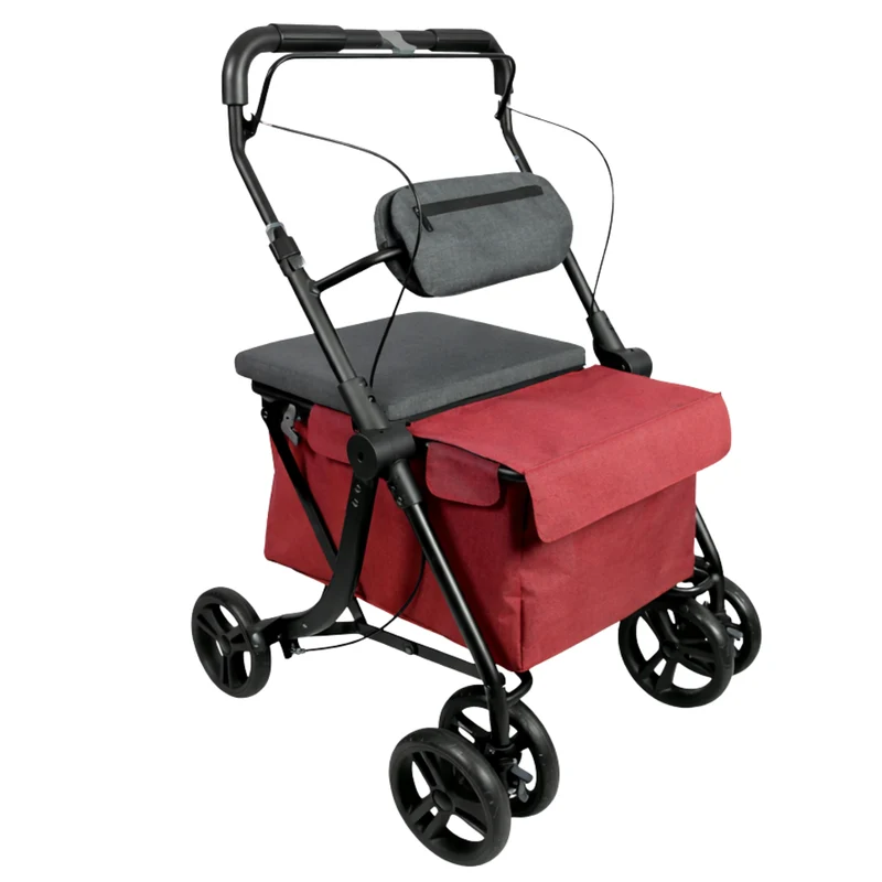 Deambulatore con Carrello Pieghevole | Sedile Integrato