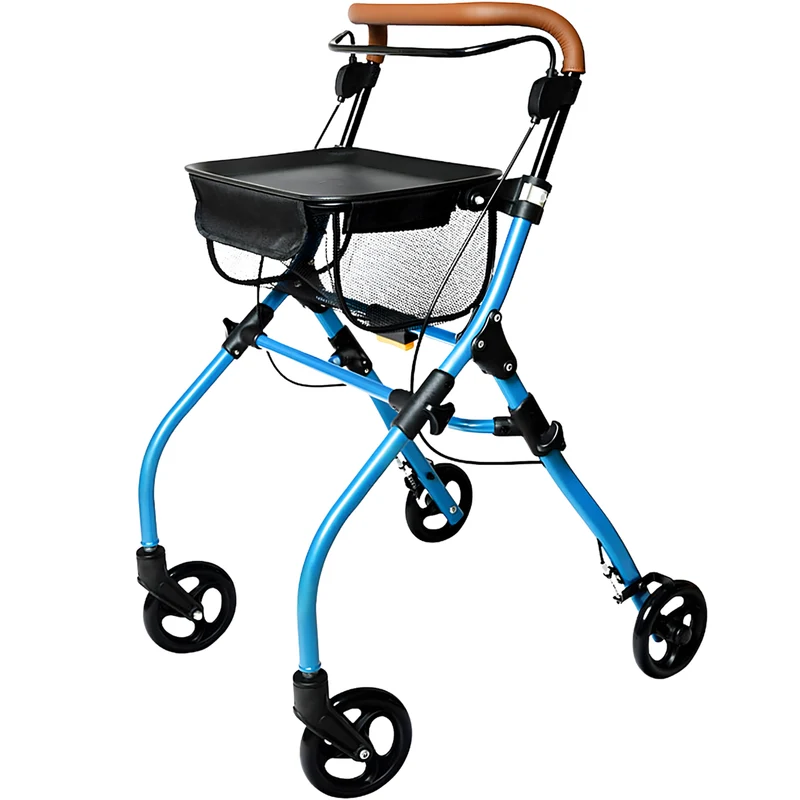 Deambulatore Rollator da Interno Pieghevole con Vassoio