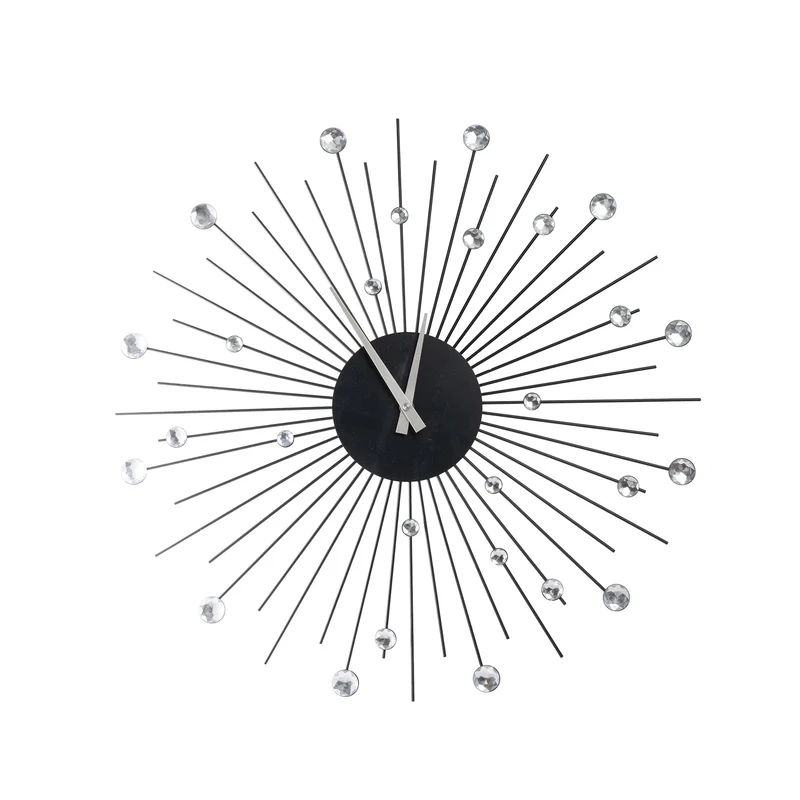Orologio da Parete Decorativo Moderno 57 cm con Cristalli Il Gruppone