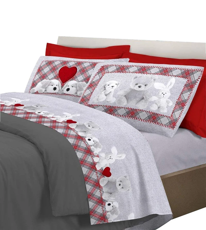 Completo Letto Lenzuola,Stampa Digitale Peluche Il Gruppone