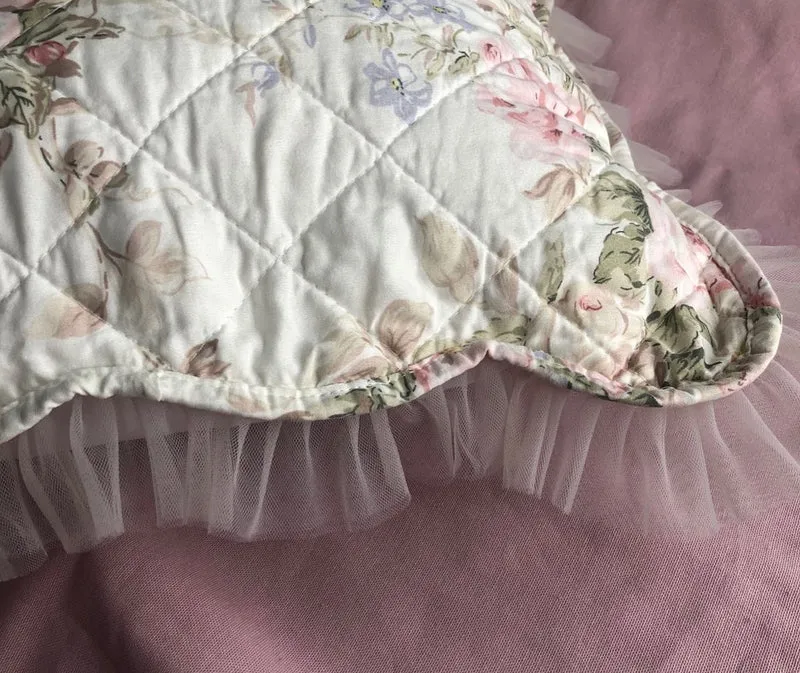 L’Atelier 17 Cuscino Fard 45×45 Con tulle