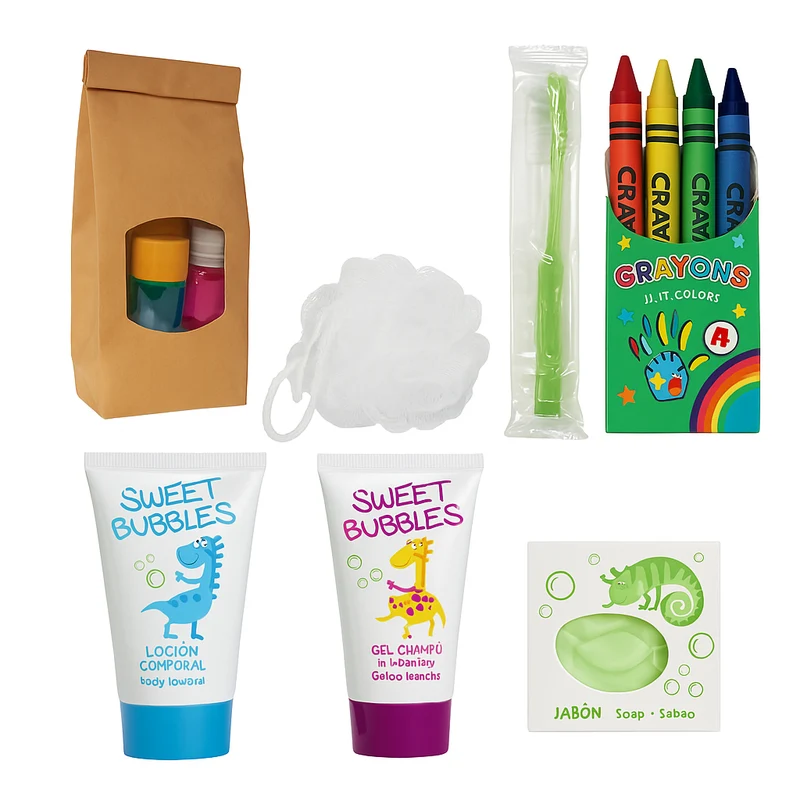 Neceser Infantil con Esponja Bolsa Kraft