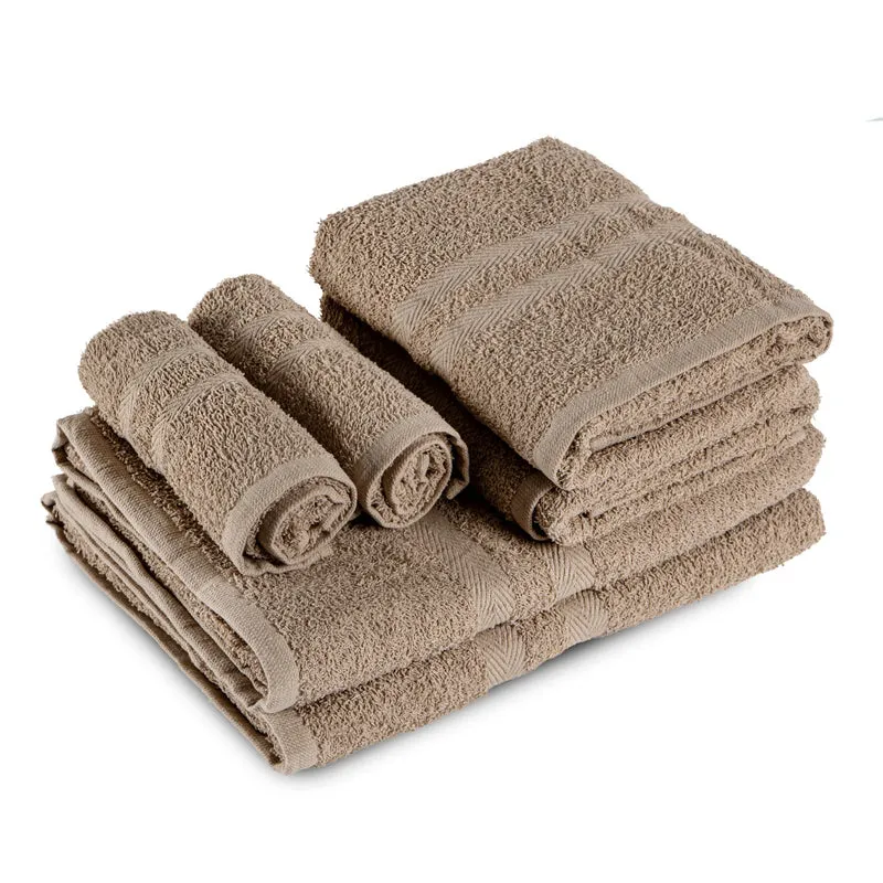 Set Asciugamani Bagno 6 Pezzi in Spugna di Cotone 400 g/m² Il Gruppone