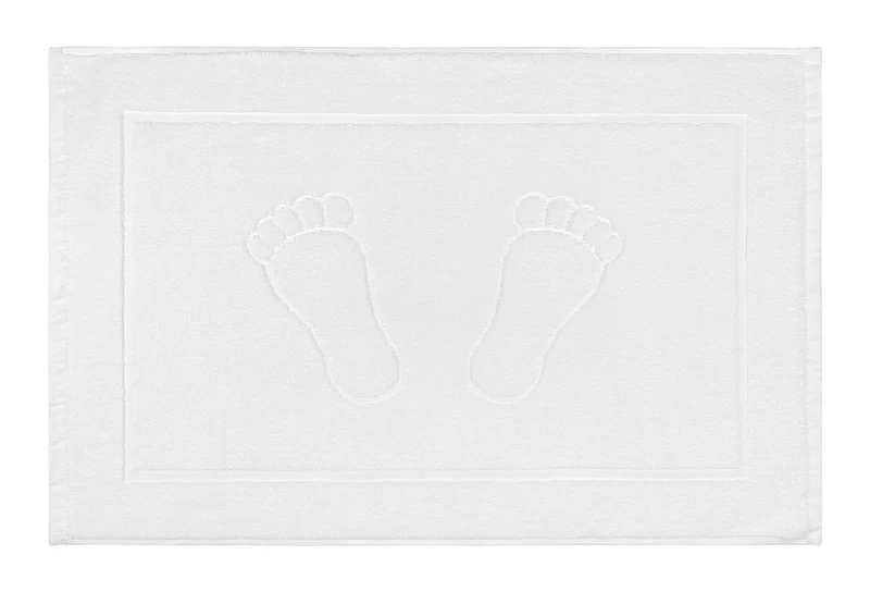 Tappeto Bagno Bianco Scendidoccia Ricamo Piedi 45x70 Cm Il Gruppone