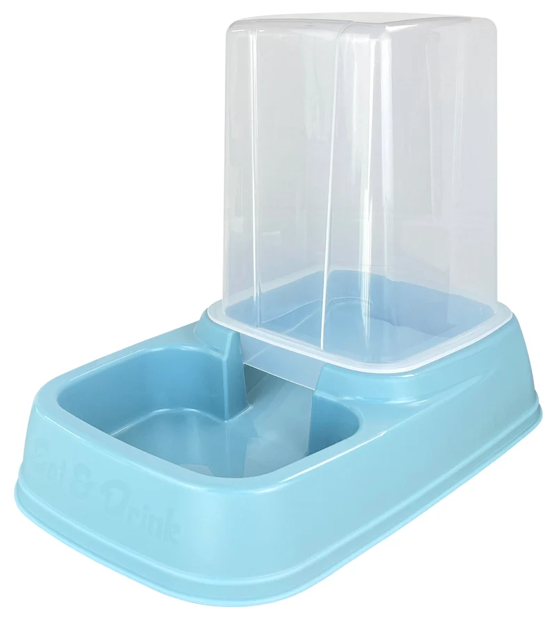 Dispenser Cibo Acqua Gatti Cani Distributore Automatico Crocchette Grande Capiente 8 Litri