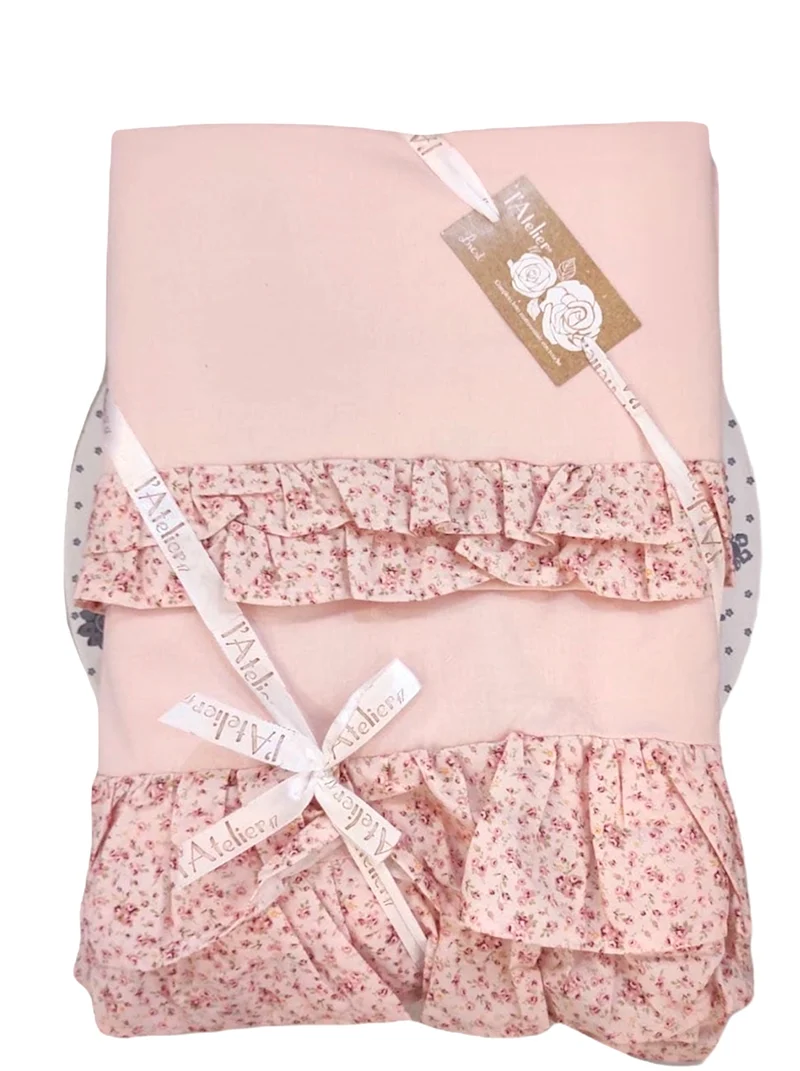L’Atelier 17 Set Lenzuola Singolo Rosa Fiori BREST
