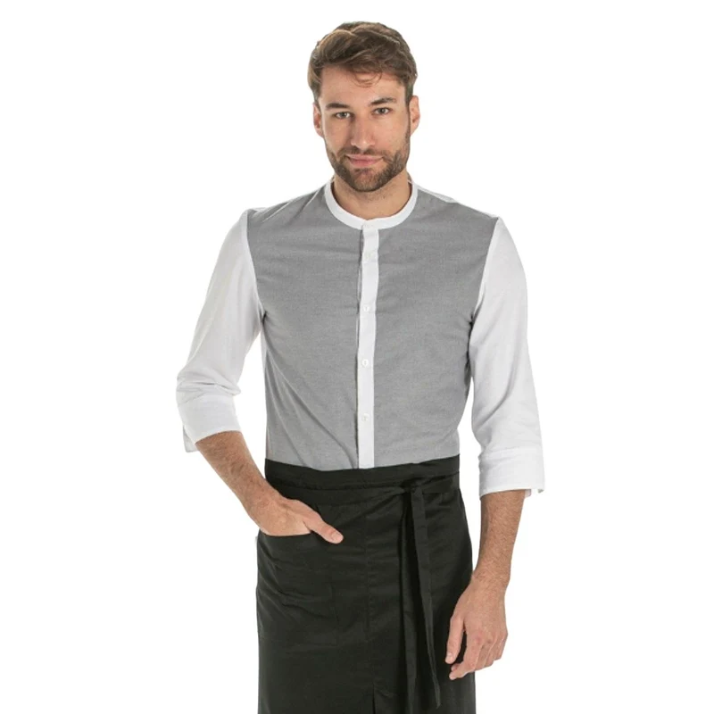 Camisa Chico Manga 3/4 Combinado Gris