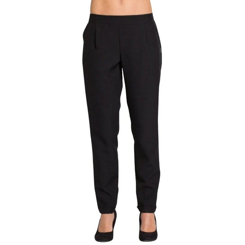 Pantalón Mujer Negro Dobladillo