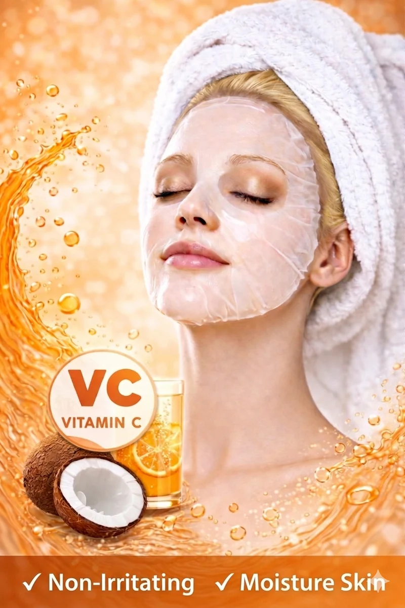 10 Pezzi Maschera Viso Skin Care Idratanti e Anti-Aging Vitamina C