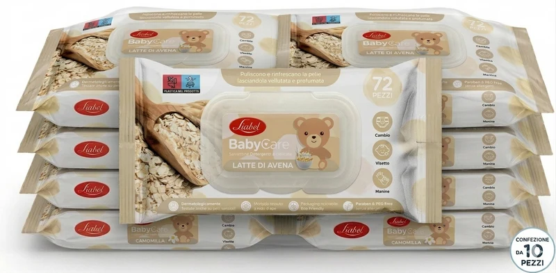 Liabel 720 Pezzi Salviettine Baby Care Latte di Avena