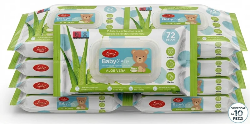 Liabel 720 Pezzi Salviettine Baby Care Aloe