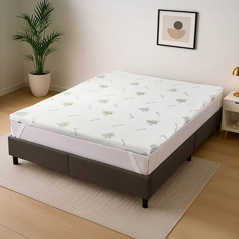 Topper Memory Foam Aloe Vera 5 Zone con Rivestimento Sfoderabile Made in Italy Il Gruppone