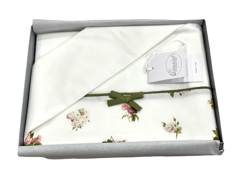 Lenzuolino com Rose e Fiori La Sartoria Dei Piccoli