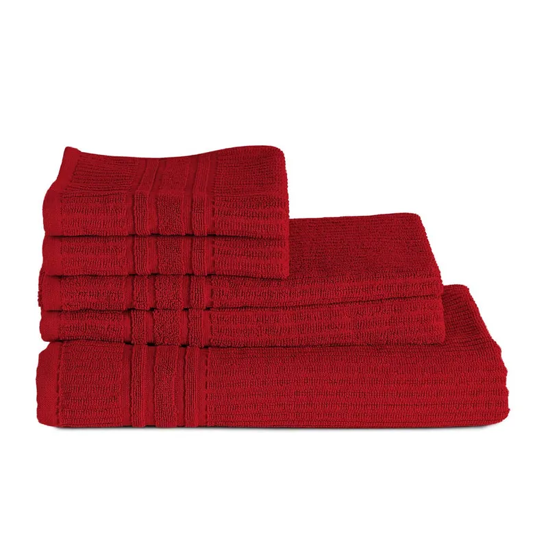 Set Asciugamani 5 Pezzi in Puro Cotone 450 g/m² Certificati OEKO-TEX Il Gruppone