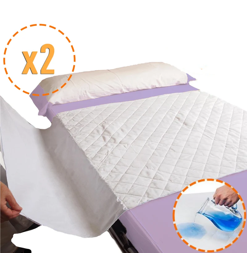PACK 2 Tappetini Assorbenti Eco Lavabili per Letto 135cm 3,15 Litri/m2