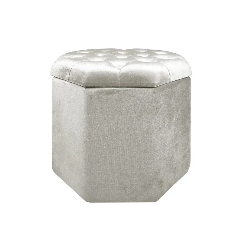 Pouf Ottagonale Contenitore Poggiapiedi Salotto In Velluto Sgabello Il Gruppone