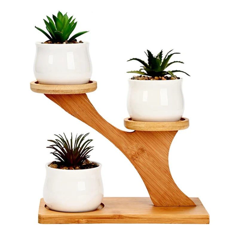 Set 4 Pezzi Vasi In Ceramica Con Decorazioni Fiori Piante Grasse Il Grupponeil
