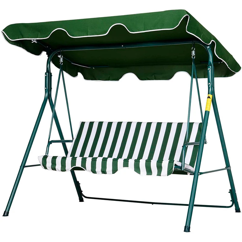 Dondolo Da Giardino 3 Posti Con Tetto Parasole Struttura In Acciaio 170x115x153 Cm Il Gruppone