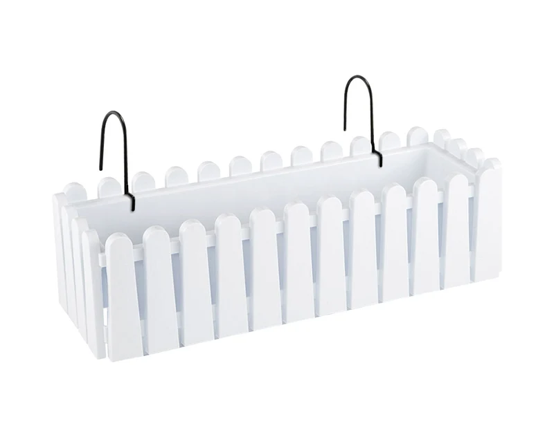 Fioriera Rettangolare Con Sistema Di Drenaggio Conservazione Acqua Balconiera Con Supporti Da Ringhiera Appesa Inclusi Balcone