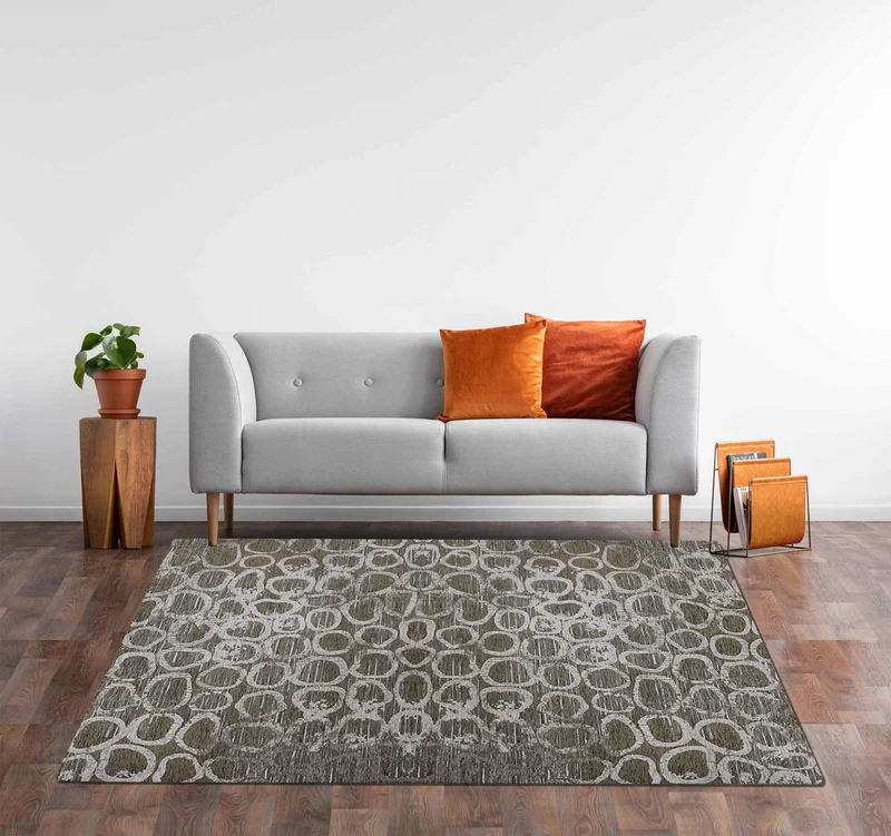 Tappeto Arredo Moderno in Ciniglia Antiscivolo Made in italy Esopo Grigio Il Gruppone