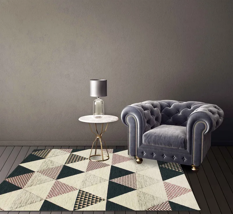 Tappeto Arredo Moderno Antiscivolo in Ciniglia Made in italy Cotone Il Gruppone