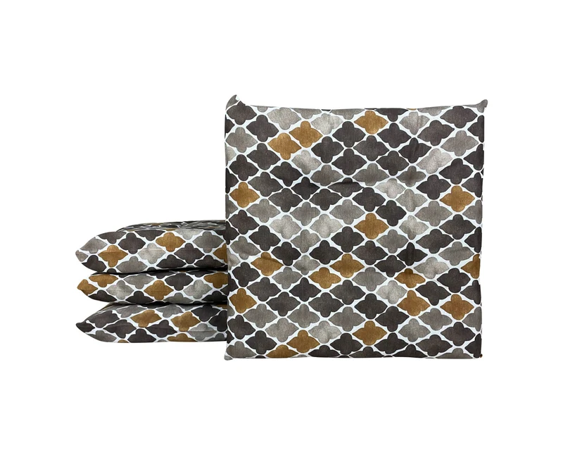 Set Cuscini per Sedia Imbottiti 6 cm con Lacci 4 Punti in Cotone 40x40 Made in Italy Il Gruppone