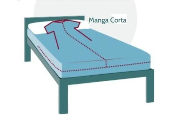 Lenzuolo di Fissaggio Regolabile a Manica Corta | Con una Cerniera